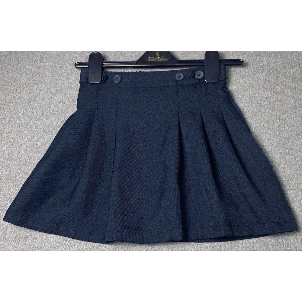 CHAPS Size 10 Navy Skort Uniform Skirt Buttons Bottoms Shorts School Girls